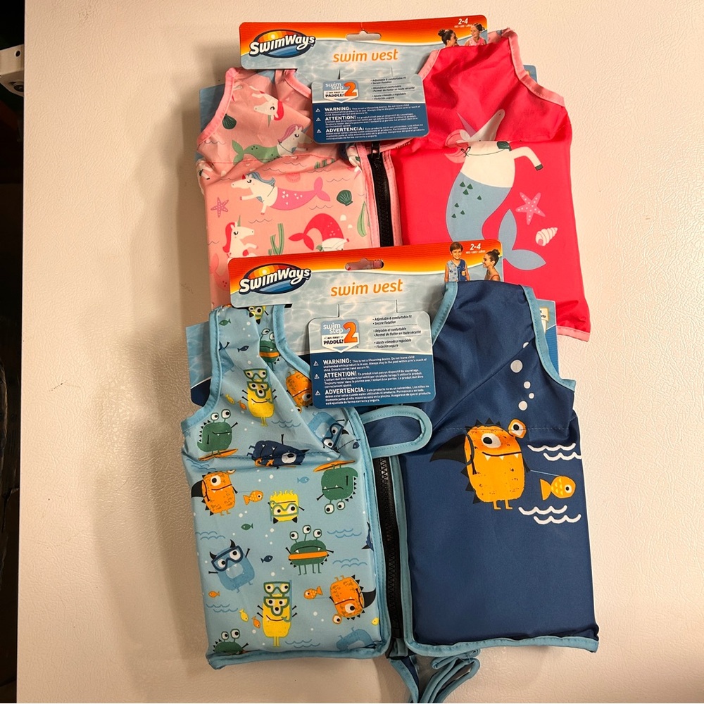 One NEW kids toddler swim vest age 2-4